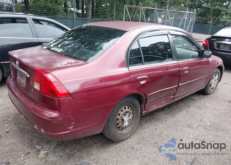 2002 Honda Civic Lx из США, поврежденный, VIN 1HGES16562L075135